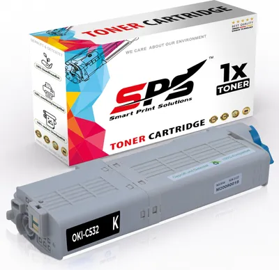 Produktbild von 1x Toner C532 46490608 Schwarz kompatibel für OKI MC573