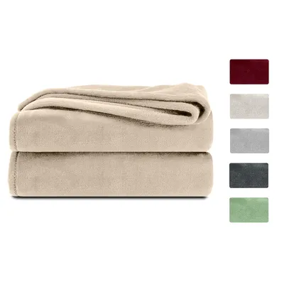 Produktbild von Komfortec Kuscheldecke Flauschig, Wohndecke, Fleecedecke,  , Superweich, 150x200 cm, 260 g/m², Ecru