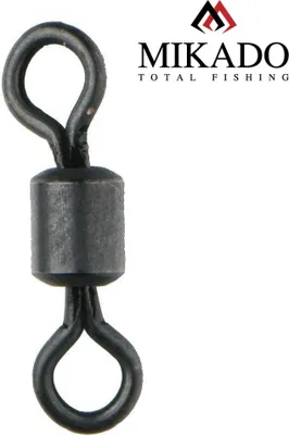 Immagine prodotto di 10 x MIKADO ROLLING SWIVEL nero opaco girella per carpe #8