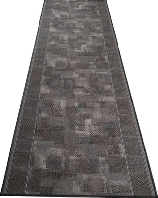 Produktbild von Tapiso Läufer Anti Rutsch Modern Schwarz Grau Wohnzimmer 67 x 400