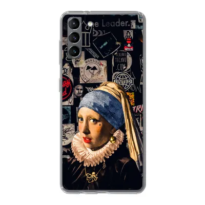 Produktbild von MuchoWow® Handyhülle Schutzhülle Hülle für Samsung Galaxy S21 Plus Das Mädchen mit dem Perlenohrring - Tätowierung - Vermeer Silikon Softcase Handy Hülle - Handy-Tasche