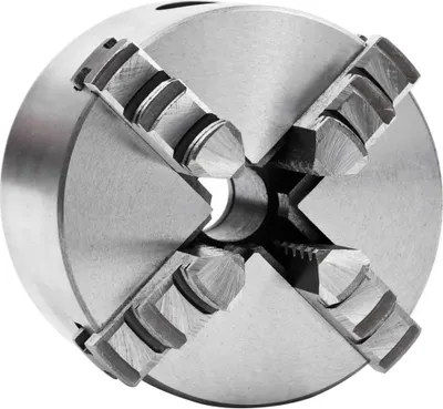 Zdjęcie produktu dla Samocentrujący uchwyt tokarski, 4 szczęki, 80 mm, stal