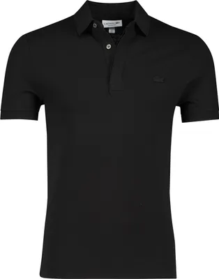 Produktbild von Regular Fit Lacoste Polo schwarz Baumwolle 3-Knopf
