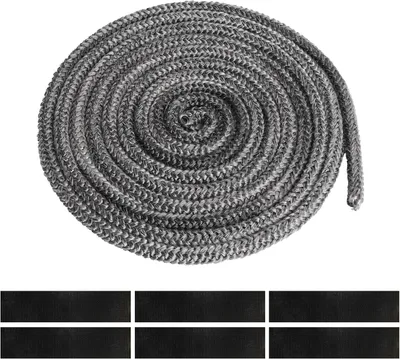 Produktbild von Dichtungsband Schornsteindichtschnur, Ofendichtschnur Φ 8 mm 3 m, feuerbeständige Glasfaserschnur, Schornsteindichtband, Ofendichtung, feuerbeständig