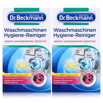 Produktbild von 2x Dr. Beckmann Waschmaschinen Hygiene Reiniger 250g - Saubere Maschine für fri