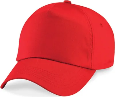 Produktbild von Beechfield B10B | Junior Original 5-Panel Cap / Kappe / Mütze / Hut - Farbe: Bright Red - Größe: One Size