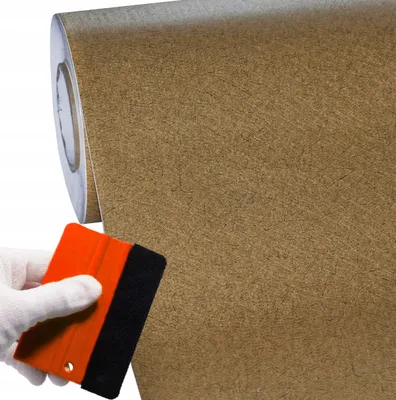 Produktbild von Solar Systems | Möbelfolie selbstklebend SL7118 - 60x200 cm - Goldbraun - Dicke Struktur - Einfache Anwendung