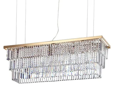 Obrázek produktu pro Současné závěsné svítidlo Martinez Metal-Crystal Gold 8 světel E14