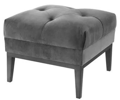 Immagine prodotto di Casa Padrino sgabello grigio scuro 54 x 54 x h. 44 cm - Mobili Soggiorno