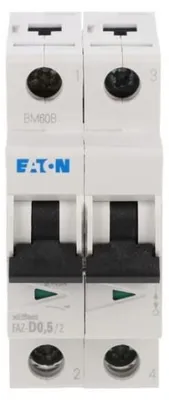 Obrázek produktu pro Eaton jistič, 0,5 A, 2p, charakteristika: D 278767