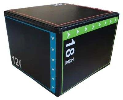 Imagen del producto de Caja de salto ajustable y acolchada para entrenamiento de fuerza, de PVC, color