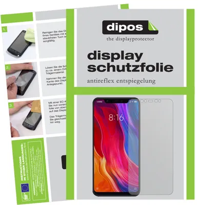 Produktbild von 6x Schutzfolie für Xiaomi Mi 8 matt Displayschutzfolie Folie Display Schutz