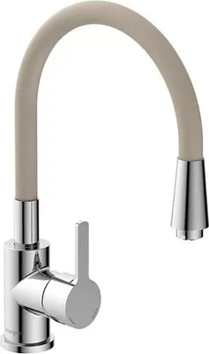 Produktbild von Spültischbatterie Flexo, Auslauf um 360° drehbar, beige, glänzend