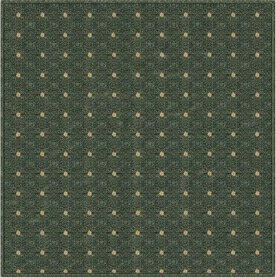 Image de Tapis Udinese vert à motifs carrés, 180 x 180 cm