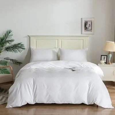 Immagine prodotto di Set copriletto in morbida microfibra - Bianco, letto singolo 135 x 200 cm, copriletto 160 x 200 cm