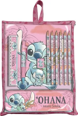 Zdjęcie produktu dla Zestaw artykułów piśmienniczych Stitch z notesami, długopisami i naklejkami