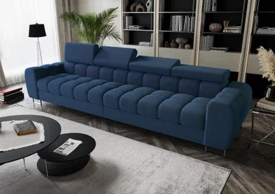 Produktbild von Big Sofa Sofa 4-Sitzer BASTIEN Megasofa in Stoff Aragaon Dunkelblau