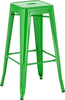 Produktbild von Barhocker, Hocker – stapelbares Design, platzsparend – moderne Optik. Farbe: Grün