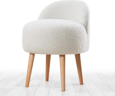 Produktbild von Hanah Home, Rufmee - White, Fußhocker & -bänke, Sitzpuff, Weiß, Polyester, 46 x 64 x 46 x cm