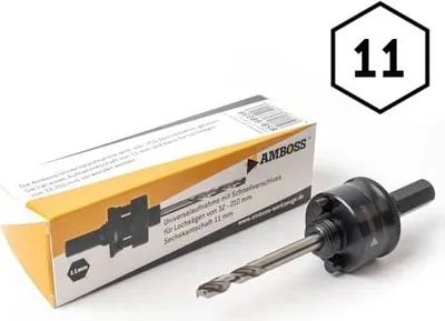 Produktbild von Aufnahme 6kant Schaft 32-210mm Ø11 mm inkl. HSS Zentrierbohrer