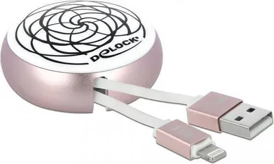 Obrázok produktu pre DeLOCK 85817, 0,92 m, USB A, Samec, Samec, Ružová, Biela, Priamy