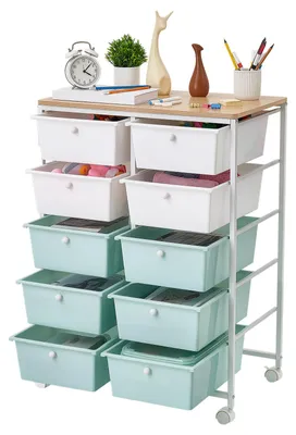 Produktbild von VEVOR Rollwagen mit Schubladen, Doppelreihe 15 Schubladen Aufbewahrungsorganisator, mobiler Dienstwagen, Stahlrahmen, universelle Rollen & 2 Bremsen, für Büro, Klassenzimmer, Bastelraum, Studio, Garage, Farbverlauf Rot