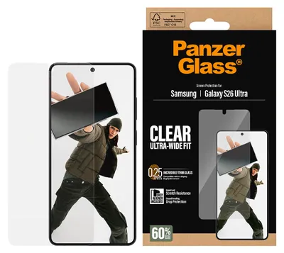 Produktbild von PanzerGlass Ultra-Wide Fit  Samsung Galaxy S26 Ultra Gehärtetes Glas Displayschutz - Hüllenfreundlich