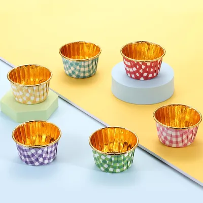 Imagen del producto de Moldes para cupcakes, redondos, 50 unidades, color rosa, para muffins