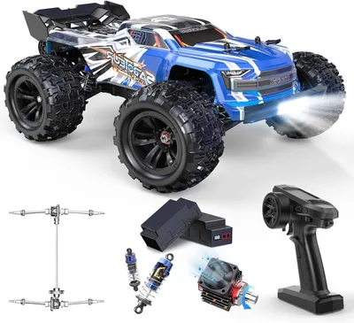 Imagen del producto de Coche de carreras a control remoto - Coche a control remoto - Vehículo controlado a distancia - Buggy - Camión todoterreno - Motor sin escobillas, 68 km/h