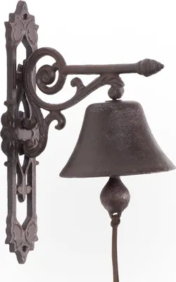 Produktbild von Moritz Deko Glocke Ornament 48 x 14 x 22 cm I Wandglocke I Glocke Haustür I zum Aufhängen I Türglocke Gusseisen I Gartenglocke I Retro I Antik I Shabby