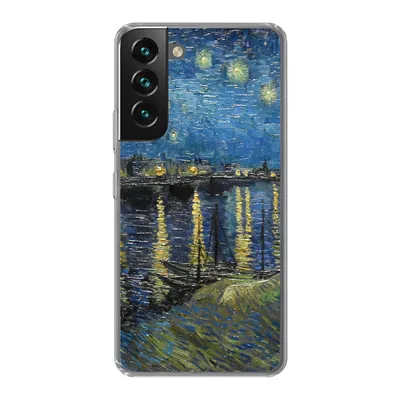 Produktbild von MuchoWow® Handyhülle Schutzhülle Hülle für Samsung Galaxy S22 Sternennacht über der Rhone - Van Gogh - Kunst Silikon Softcase Handy Hülle - Mobiltelefonhülle