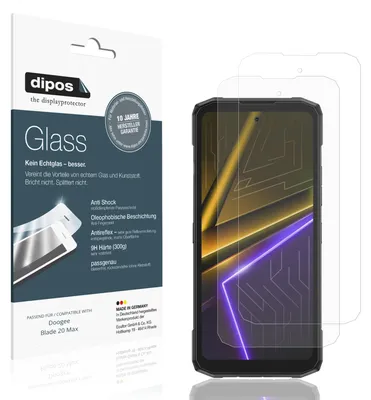 Produktbild von 2x Schutzfolie für Doogee Blade 20 Max matt - Anti-Shock 9H Folie dipos Glass Kunststoffglas