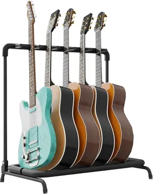 Image de Support pour guitare en métal avec 5 crochets