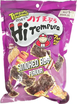 Produktbild von Taokaenoi TEMPURA Seetang Snack smoked BBq 40g