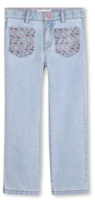 Immagine prodotto di Pantaloni jeans Billieblush per bambine, colore blu, taglia 2 anni