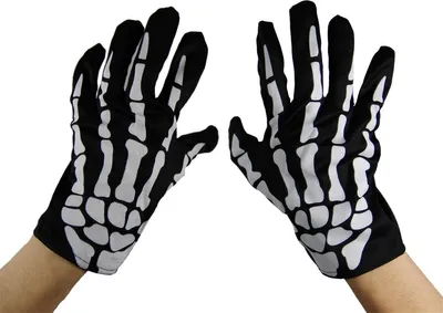 Produktbild von schwarze Skelett Handschuhe
