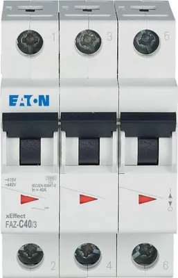 Immagine prodotto di Interruttore automatico 3P C 40A 15kA AC FAZ C40/3 278877