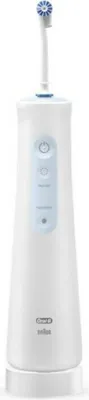 Produktbild von Oral-B AquaCare 4, Weiß, Kabellose Munddusche, Rotierende-vibrierende Zahnbürste, Tasten, Akku, 159 mm