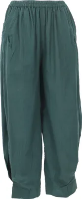 Produktbild von Pluderhose, Baumwollhose mit Tollen Taschen - Grün, Damen, Baumwolle, Größe: M
