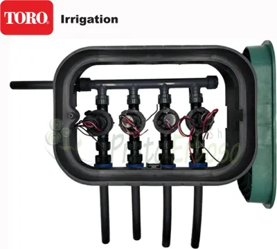 Immagine prodotto di PA-EZP-4-9V - Pozzetto per irrigazione assemblato da 1" a 4 zone con componentistica Toro