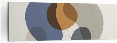 Produktbild von Bild auf Leinwand - Leinwandbild - Einteilig - Boho Flecken abstrakt - 160x50cm - Wand Bild - Wanddeko - Wandbilder - Leinwanddruck - Bilder - Wanddekoration - Leinwand bilder - AB160x50-4749