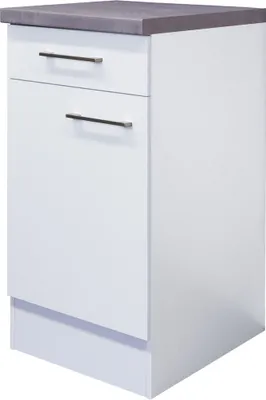Produktbild von Küchenunterschrank - 40 cm breit - Weiß – Nawa