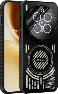 Produktbild von Magnetische Hülle für Vivo X300 Pro mit Linsenabdeckung, Aluminium Stoßfestes Schutzhülle mit Wärmeableitung Schwarz