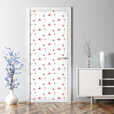 Produktbild von Dekorative Türposter selbstklebend Klebefolie Wandaufkleber Türaufkleber Blumen vögel rosa 70 x 200 cm