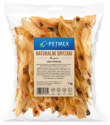 Obrázek produktu pro PETMEX Králičí uši, sušenky pro psy - 1 kg