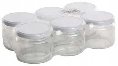 Produktbild von 6er Set Einmachgläser 330 ml mit Schraubdeckel, transparentes Glas
