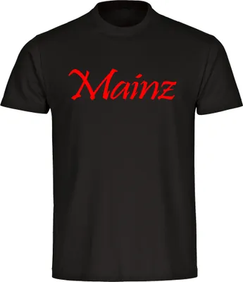 Produktbild von multifanshop Kinder T-Shirt - Mainz - Schriftzug, schwarz, Größe 140