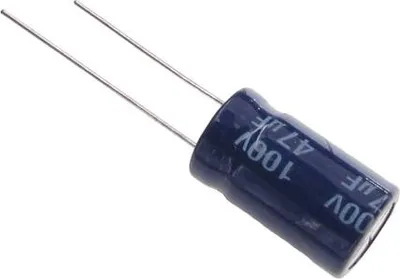 Obrázek produktu pro Kondenzátor 47uF-100V- 5 kusů 10x16