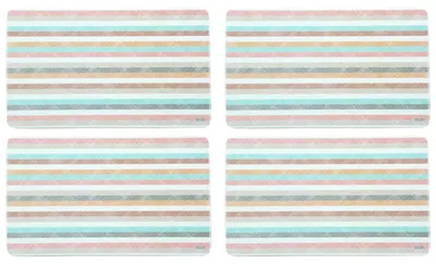 Frühstücksbrettchen Melamin 23,5x14,5 cm mehrfarbig 4er-Set