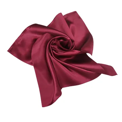 Produktbild von Nickituch Seidentuch Satin rot weinrot Seide 65x65cm